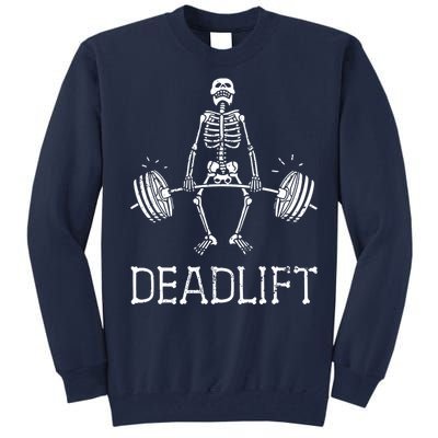 Funny Skeleton Weight Lifting Workout Tall Sweatshirt