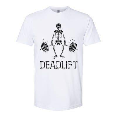 Funny Skeleton Weight Lifting Workout Softstyle® CVC T-Shirt