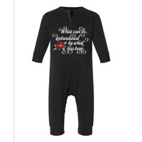 Fancy Script What Can Be Unburdened By What Has Been Infant Fleece One Piece