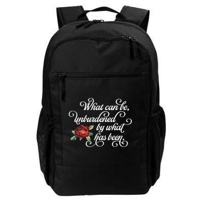 Fancy Script What Can Be Unburdened By What Has Been Daily Commute Backpack