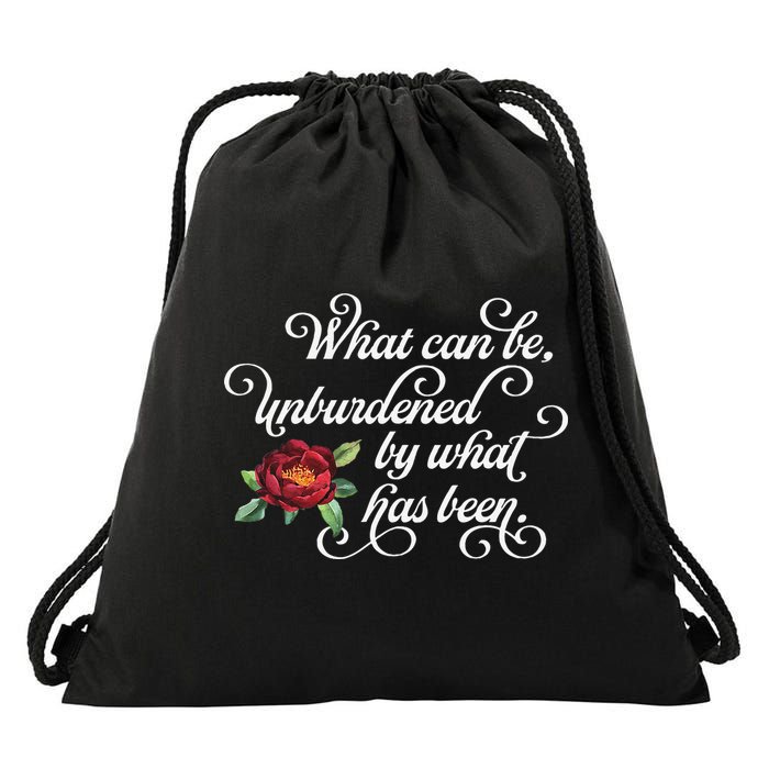 Fancy Script What Can Be Unburdened By What Has Been Drawstring Bag