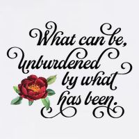 Floral Script What Can Be Unburdened By What Has Been Flat Bill Trucker Hat