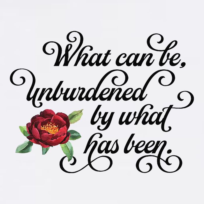 Floral Script What Can Be Unburdened By What Has Been Premium T-Shirt