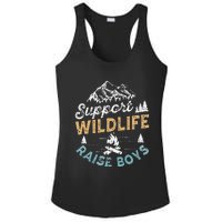 Funny Support Wildlife Raise Mom Dad Parents Ladies PosiCharge Competitor Racerback Tank