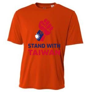 Fist Stand With Taiwan Gift Cooling Performance Crew T-Shirt