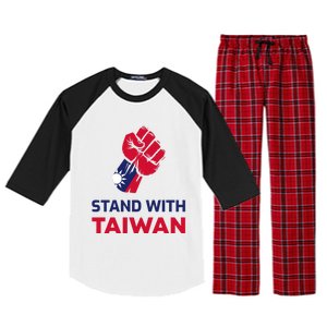 Fist Stand With Taiwan Gift Raglan Sleeve Pajama Set