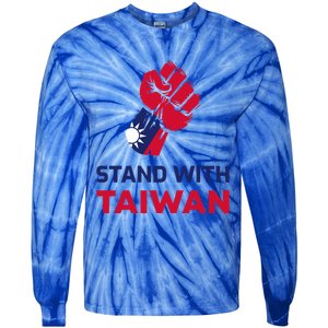 Fist Stand With Taiwan Gift Tie-Dye Long Sleeve Shirt