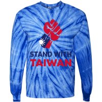 Fist Stand With Taiwan Gift Tie-Dye Long Sleeve Shirt