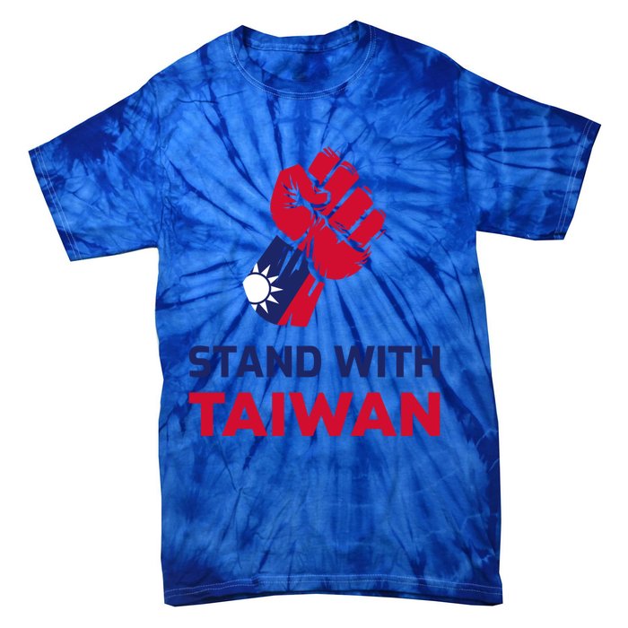 Fist Stand With Taiwan Gift Tie-Dye T-Shirt