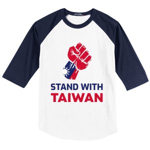 Fist Stand With Taiwan Gift Baseball Sleeve Shirt