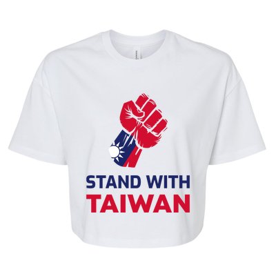 Fist Stand With Taiwan Gift Bella+Canvas Jersey Crop Tee