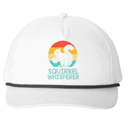 Funny Squirrel Whisperer Art Squirrel Lover Snapback Five-Panel Rope Hat