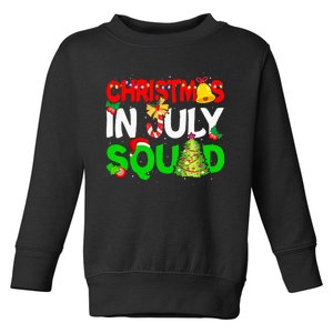 Funny Summer Xmas Christmas In July Squad Toddler Sweatshirt