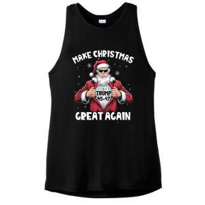 Funny Santa Xmas Trump Tear : Make Christmas Great Again Gift Ladies PosiCharge Tri-Blend Wicking Tank