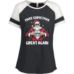 Funny Santa Xmas Trump Tear : Make Christmas Great Again Gift Enza Ladies Jersey Colorblock Tee