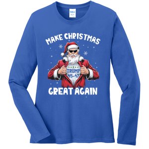 Funny Santa Xmas Trump Tear : Make Christmas Great Again Gift Ladies Long Sleeve Shirt