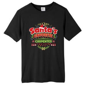 Funny Santa Xmas Gift Christmas Funny Gift For Carpenter Gift Tall Fusion ChromaSoft Performance T-Shirt