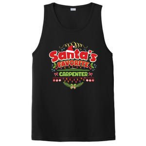 Funny Santa Xmas Gift Christmas Funny Gift For Carpenter Gift PosiCharge Competitor Tank