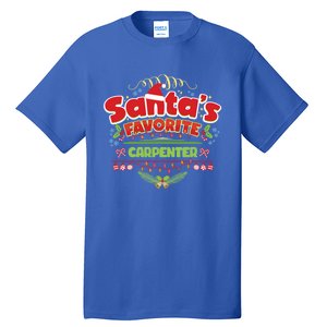 Funny Santa Xmas Gift Christmas Funny Gift For Carpenter Gift Tall T-Shirt