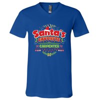 Funny Santa Xmas Gift Christmas Funny Gift For Carpenter Gift V-Neck T-Shirt