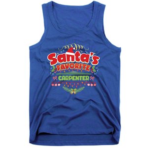 Funny Santa Xmas Gift Christmas Funny Gift For Carpenter Gift Tank Top