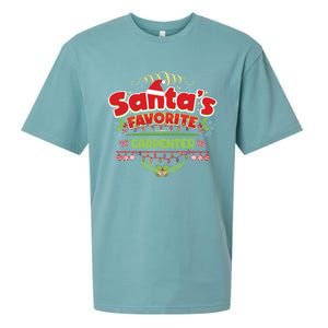 Funny Santa Xmas Gift Christmas Funny Gift For Carpenter Gift Sueded Cloud Jersey T-Shirt