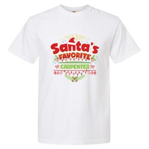 Funny Santa Xmas Gift Christmas Funny Gift For Carpenter Gift Garment-Dyed Heavyweight T-Shirt