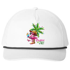 Flamingo Sunglasses Xmas Beach Tropical Christmas In July Snapback Five-Panel Rope Hat