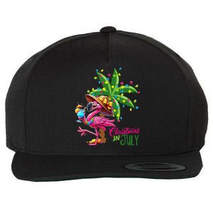 Flamingo Sunglasses Xmas Beach Tropical Christmas In July Wool Snapback Cap