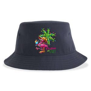 Flamingo Sunglasses Xmas Beach Tropical Christmas In July Sustainable Bucket Hat