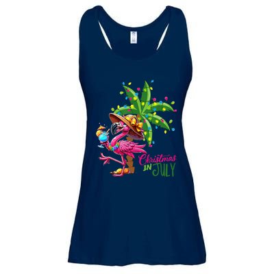 Flamingo Sunglasses Xmas Beach Tropical Christmas In July Ladies Essential Flowy Tank