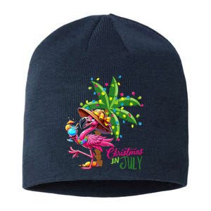 Flamingo Sunglasses Xmas Beach Tropical Christmas In July Sustainable Beanie