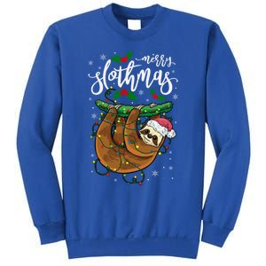 Funny Sloth Xmas Lights Merry Slothmas Sloth Christmas Great Gift Sweatshirt