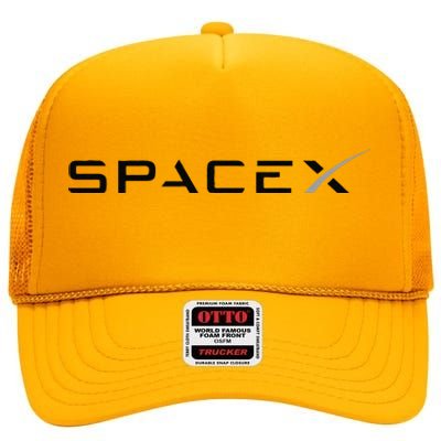 Funny Space X Logo Gift High Crown Mesh Back Trucker Hat