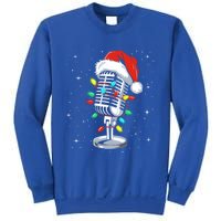 Funny Singer Xmas Lights Santa Hat Singing Christmas Gift Sweatshirt