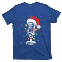 Funny Singer Xmas Lights Santa Hat Singing Christmas Gift T-Shirt