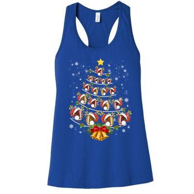 Football Sports Xmas American Football Christmas Tree Gift Women's Racerback Tank