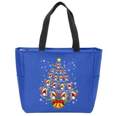 Football Sports Xmas American Football Christmas Tree Gift Zip Tote Bag