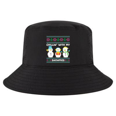 Funny Snow Xmas Design Chillin With My Snowmies Meaningful Gift Cool Comfort Performance Bucket Hat
