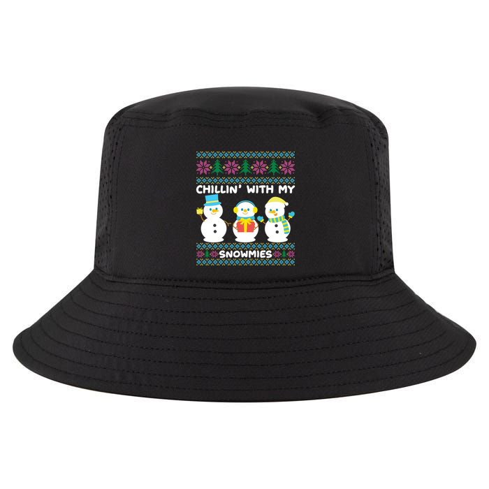 Funny Snow Xmas Design Chillin With My Snowmies Meaningful Gift Cool Comfort Performance Bucket Hat