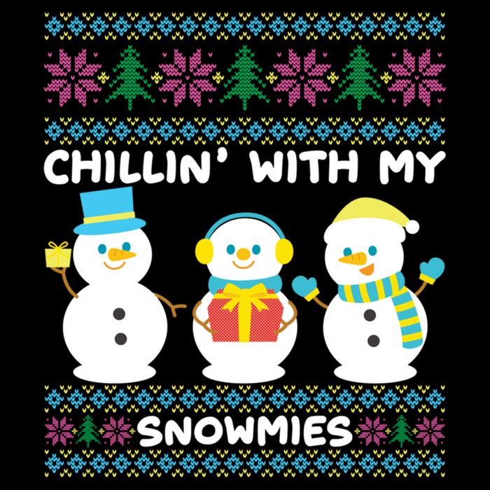 Funny Snow Xmas Design Chillin With My Snowmies Meaningful Gift Impact Tech Backpack