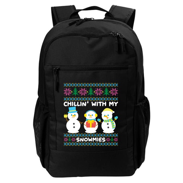 Funny Snow Xmas Design Chillin With My Snowmies Meaningful Gift Backpack