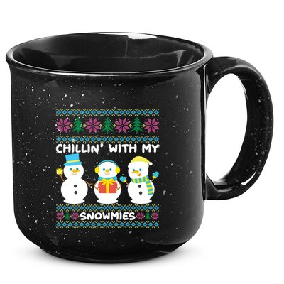 Funny Snow Xmas Design Chillin With My Snowmies Meaningful Gift 15oz Campfire Ceramic Mug