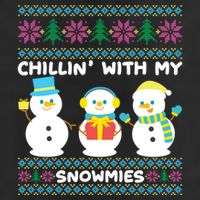 Funny Snow Xmas Design Chillin With My Snowmies Meaningful Gift Large Microfiber Waffle Golf Towel