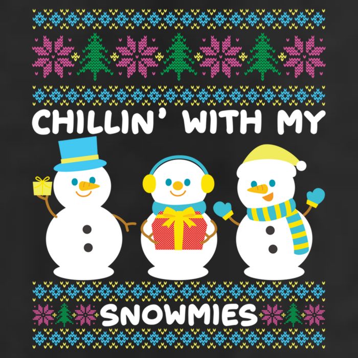 Funny Snow Xmas Design Chillin With My Snowmies Meaningful Gift 25L Jumbo Tote