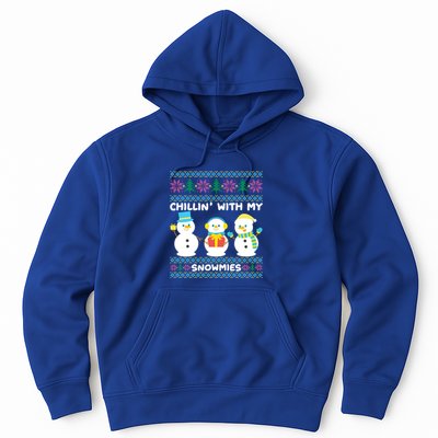 Funny Snow Xmas Design Chillin With My Snowmies Meaningful Gift Hoodie
