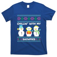 Funny Snow Xmas Design Chillin With My Snowmies Meaningful Gift T-Shirt
