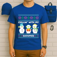 Funny Snow Xmas Design Chillin With My Snowmies Meaningful Gift T-Shirt