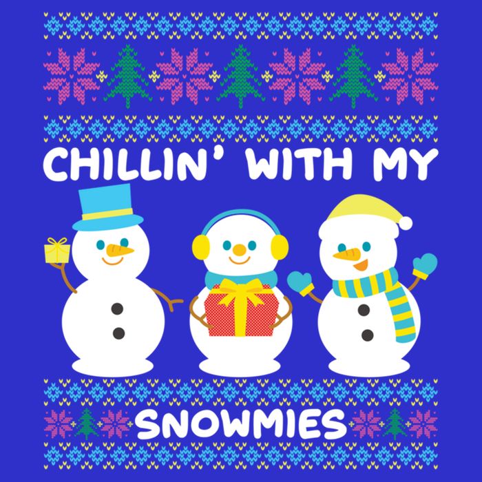 Funny Snow Xmas Design Chillin With My Snowmies Meaningful Gift T-Shirt