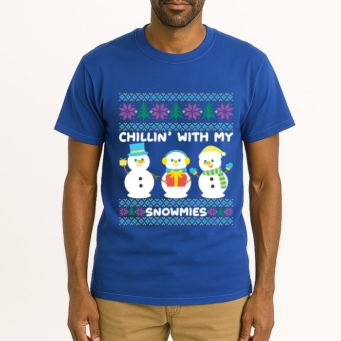 Funny Snow Xmas Design Chillin With My Snowmies Meaningful Gift Tall T-Shirt